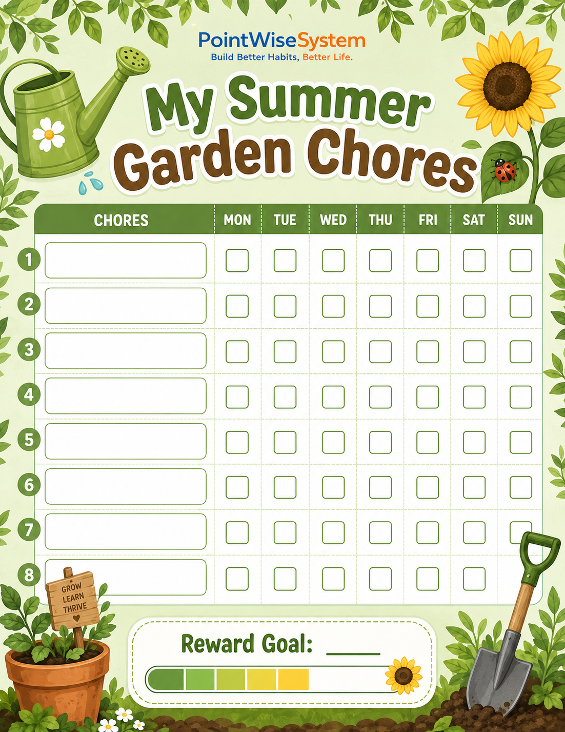 Garden & Yard Work Template